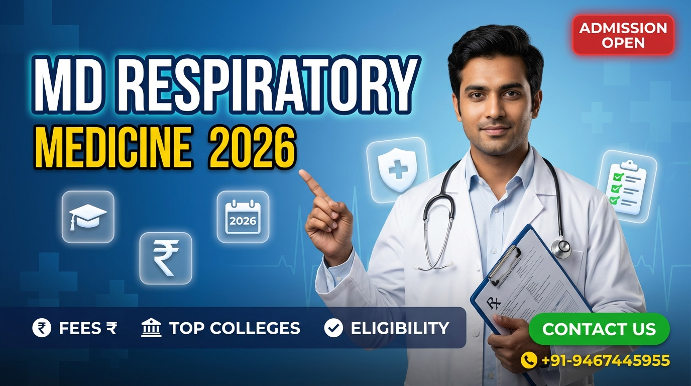 MD Respiratory Medicine: Admission 2026, Fees, Medical Colleges, Eligibility Criteria details here